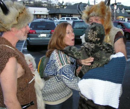 Meeting Vikings at JuleFest in Poulsbo