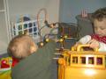 Sam playing at the gym daycare