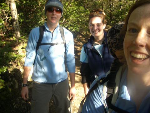 jenni, ang and alli on the trail