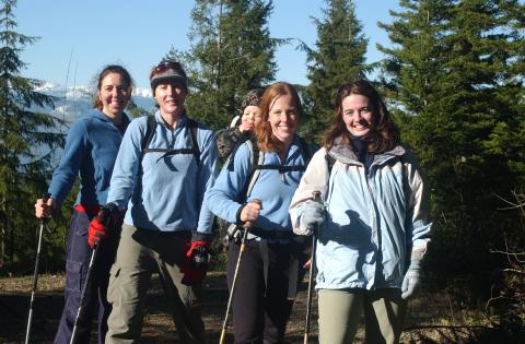 becca, jenni, alli, ang on green mt