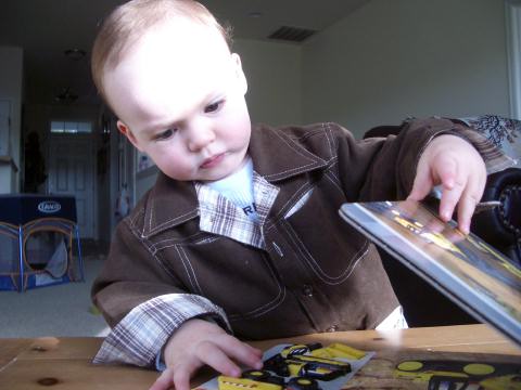 he especially likes construction equipment