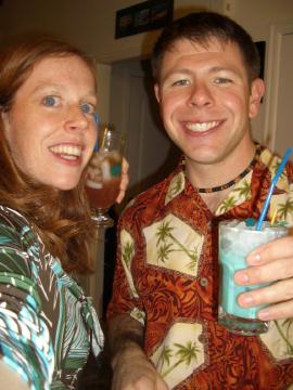 Yum! Alli with our friend Josh (Ang's husband).