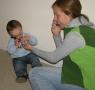 Learning to talk on the cell phone :)