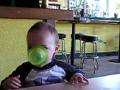 One of his favorite tricks - "no hands!"