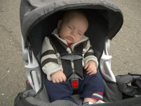 Tired from his race!
