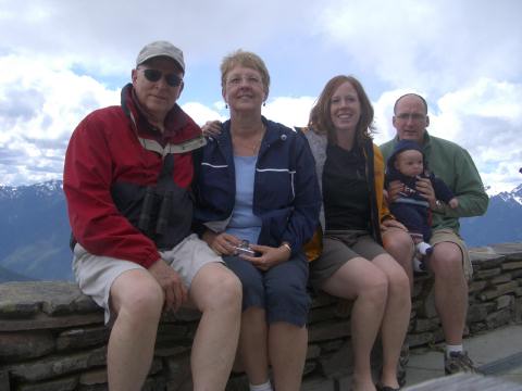 Pop Pop, Grammie and us at Hurricane Ridge