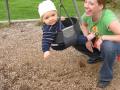 the day sam crawled - celebrating at the park!