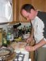 Making beer-battered halibut for the pre-B.A.R.F. dinner.