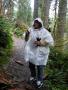 While the men fished, the women hiked in the rain forest.