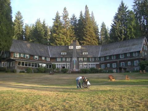 The Lodge at sunset.